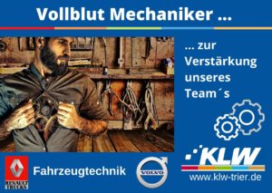 KLW – Stellenangebot KFZ Mechaniker