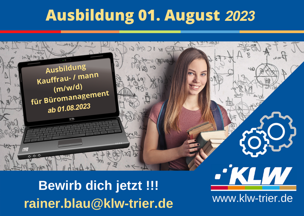 Ausbildungsplatz_2023 KLW – Ausbildungsplatz 2023